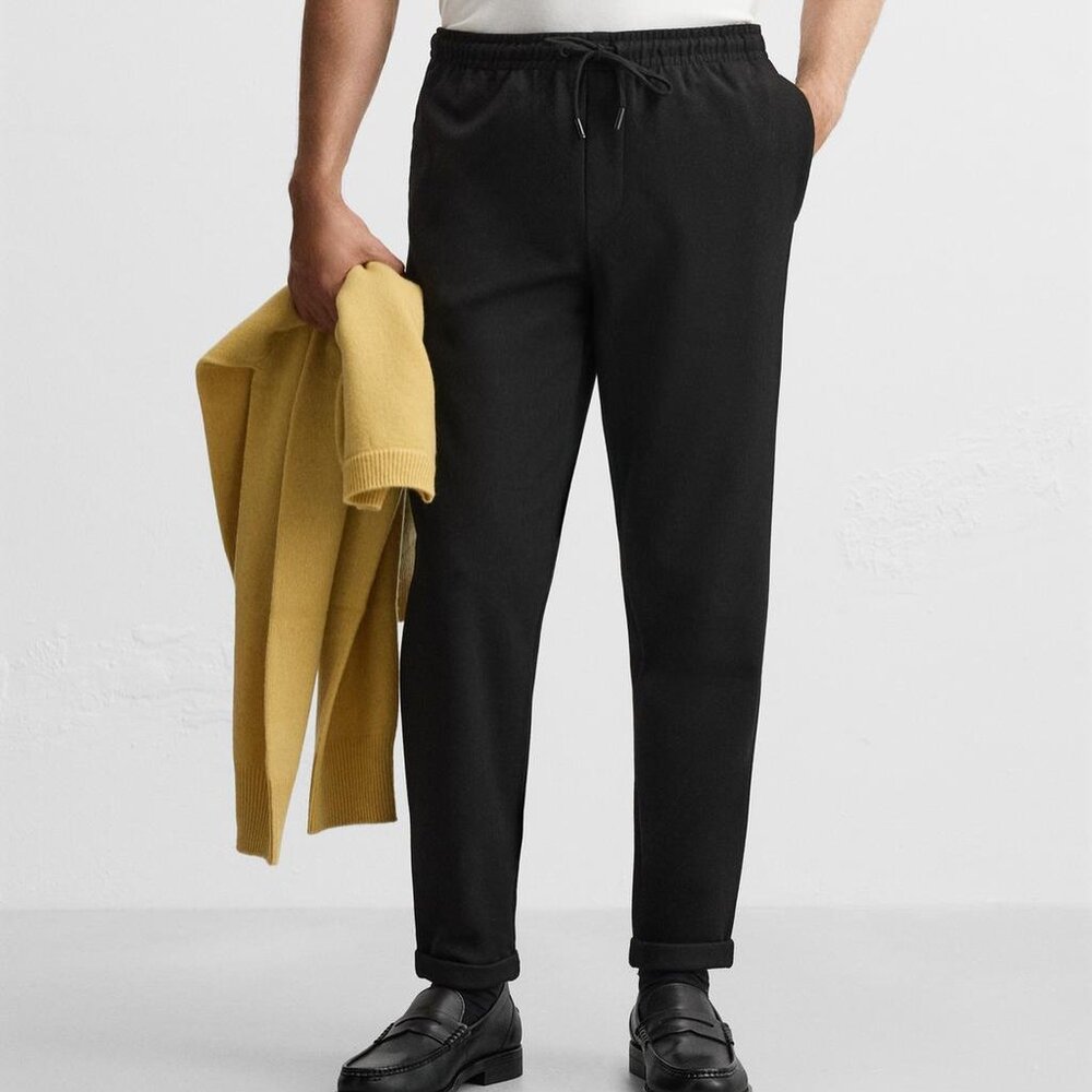 Zara Men's Jogger Waist Pants (Black) [Size 30 / Small]